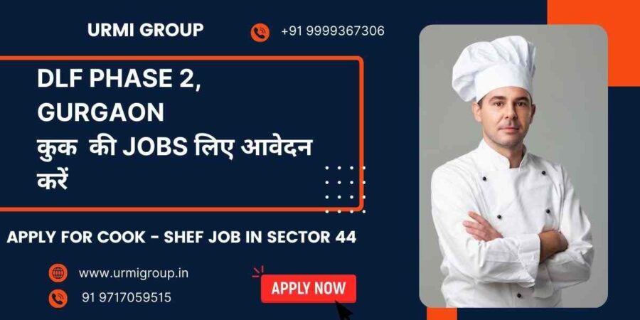 Apply for cook maid , shef , cook jobs in dlf phase 2 Gurgaon