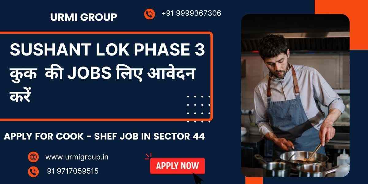 Apply for Cook, Chef & Cook Maid Jaobs Near Sushant Lok Phase 3 – Gurgaon