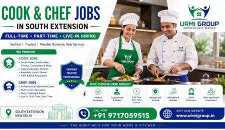 Cook & Chef Jobs in South Extension, Delhi Urmi Group