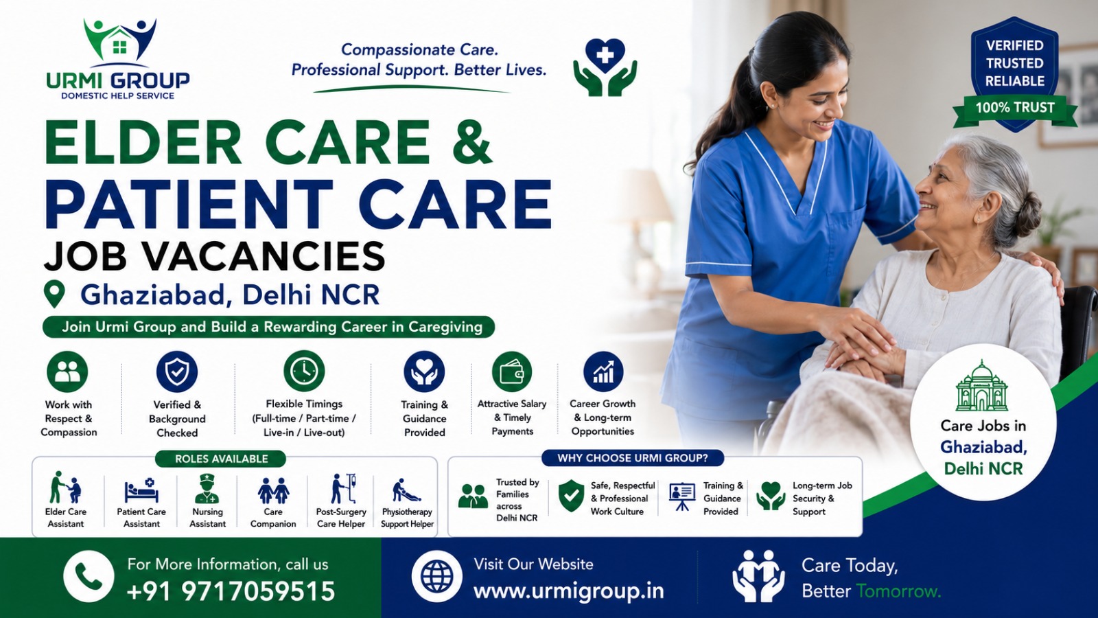 Elder Care & Patient Care Jobs in Ghaziabad | Urmi Group
