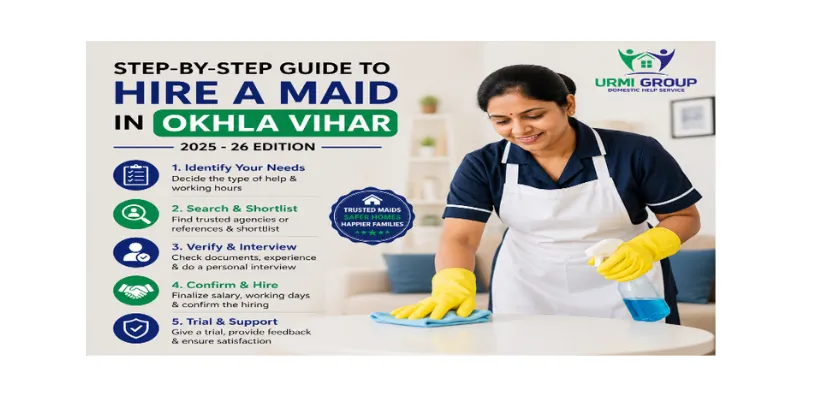 Step-by-step guide to hire a maid in Okhla Vihar – 2025 – 26  edition