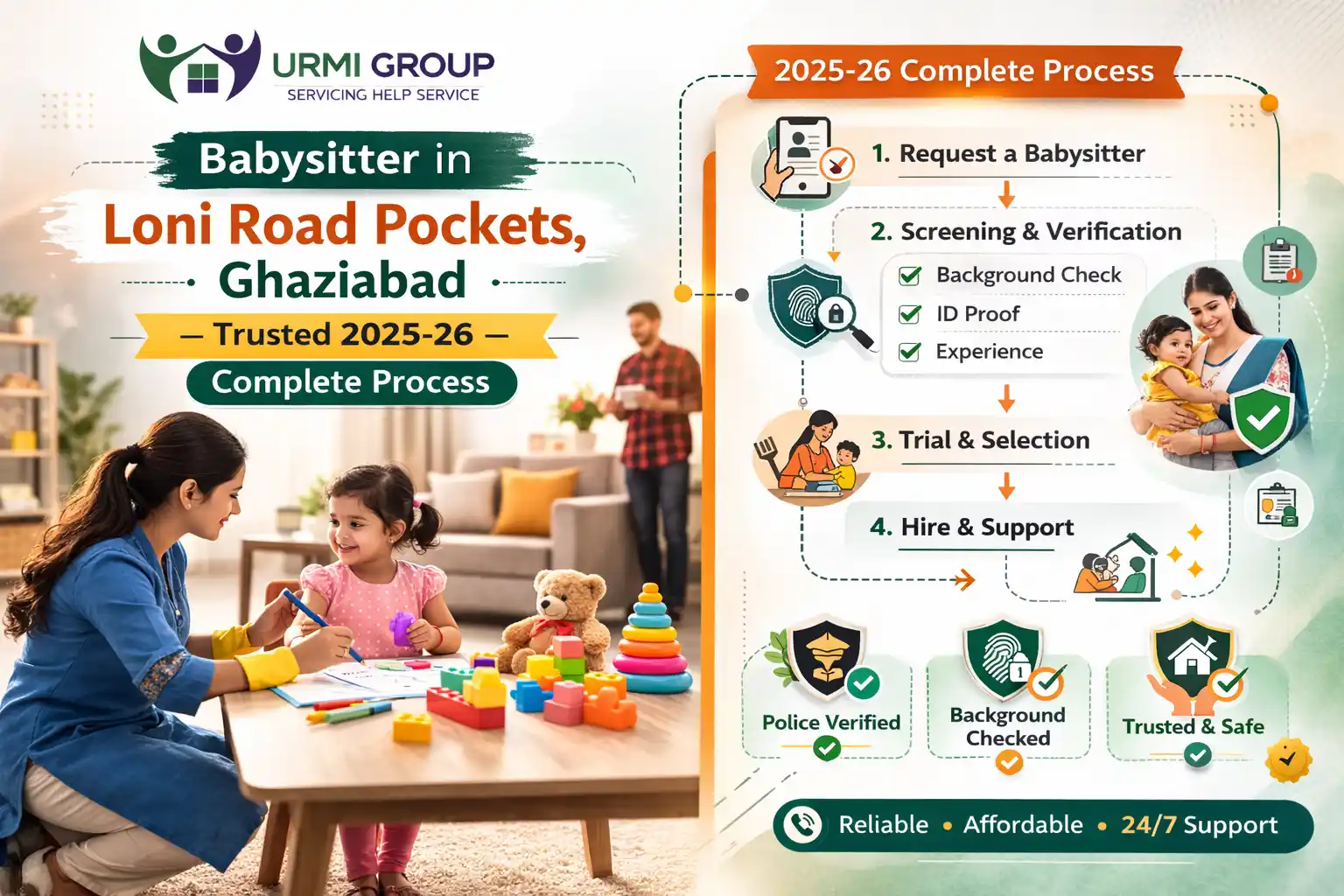 Babysitter in Loni Road Pockets, Ghaziabad – trusted 2025-26 complete process