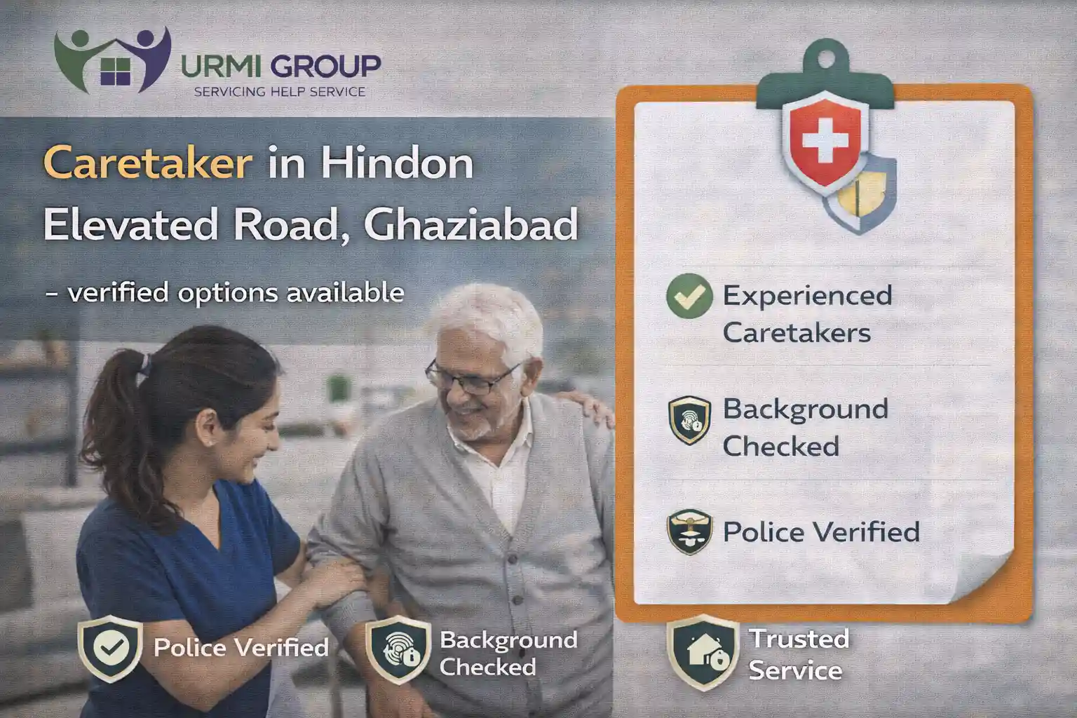 Caretaker in Hindon Elevated Road, Ghaziabad – verified options available