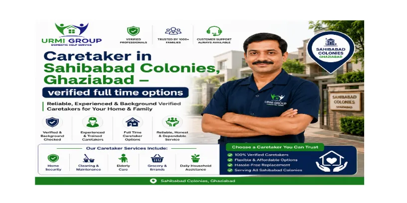 Caretaker in Sahibabad Colonies, Ghaziabad – verified full time options