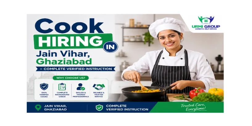 Cook hiring in Jain Vihar, Ghaziabad – complete verified instruction