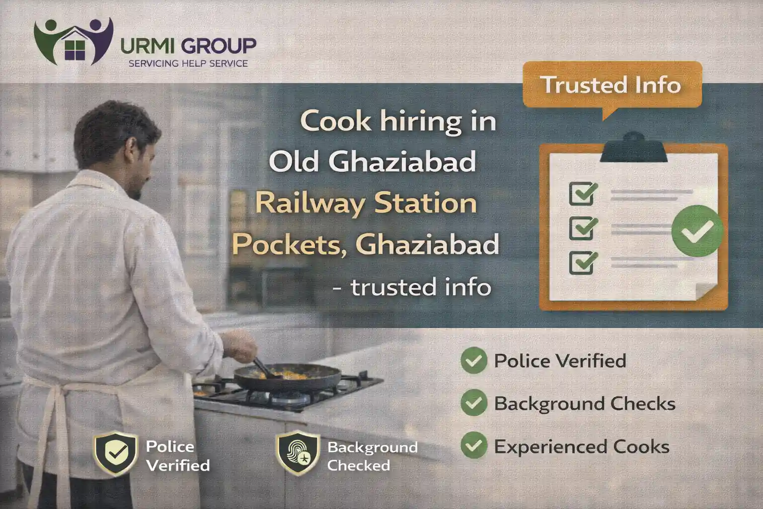 Cook hiring in Old Ghaziabad Railway Station Pockets, Ghaziabad – trusted info