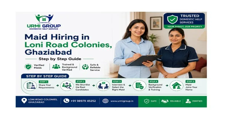 Maid hiring in Loni Road Colonies, Ghaziabad – step by step guide