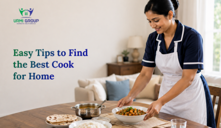 Urmi Group cook serving a freshly prepared meal at home with food on the dining table.